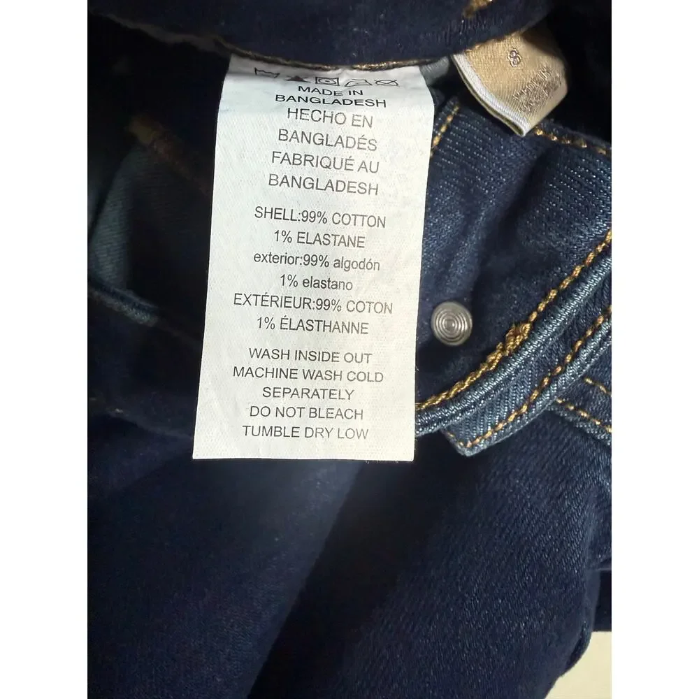 Michael Kors Selma Wide Leg Jeans Women’s 8 Overdyed Indigo Dark Wash NWT $125